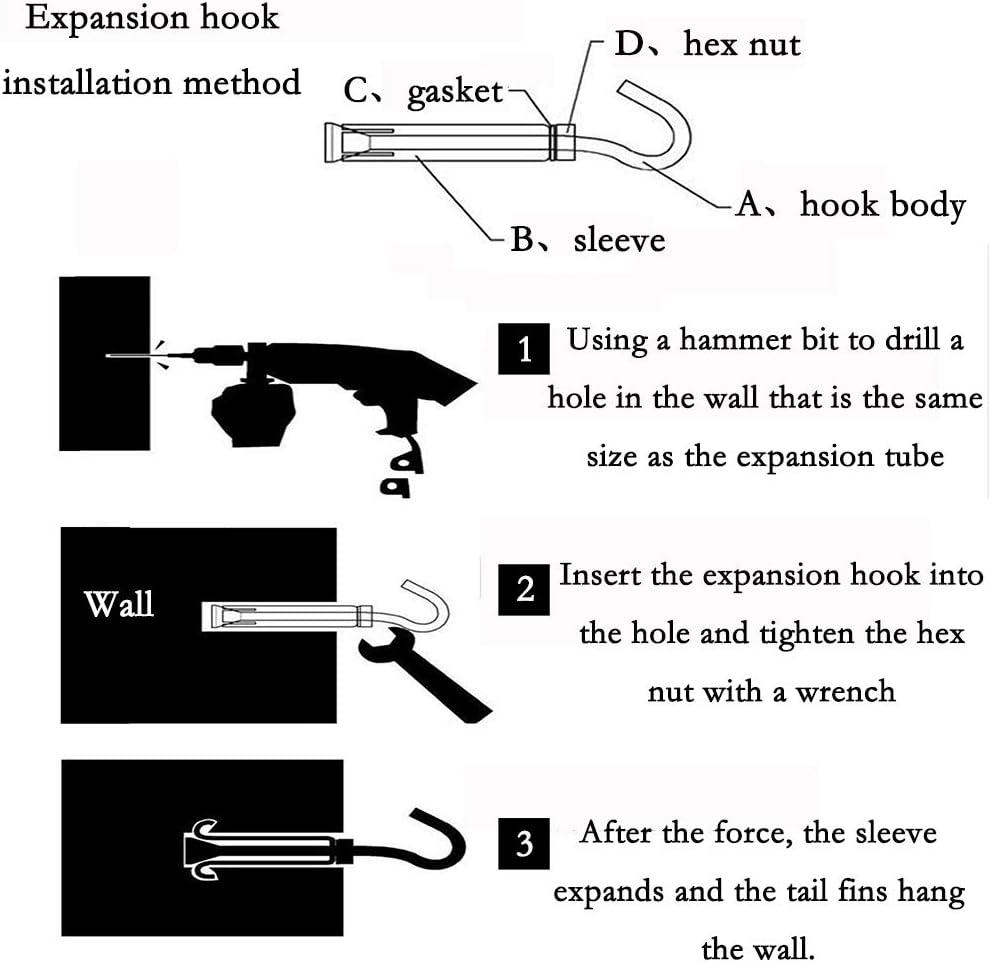 Mở Rộng Bu Lông M6 Thép Không Gỉ 304 Chốt Bu Lông Mở Móc Mở Rộng Vít Bu Lông Bộ 5