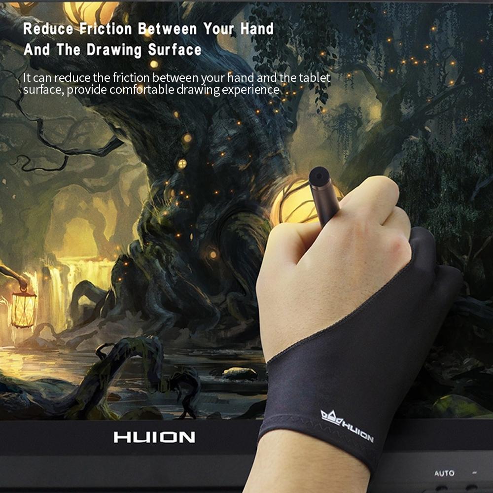 Găng tay Huion GL200 vẽ kích thước tự do bằng hai ngón tay chống thấm mồ hôi dành cho đồ họa máy tính bảng Huion Graphics