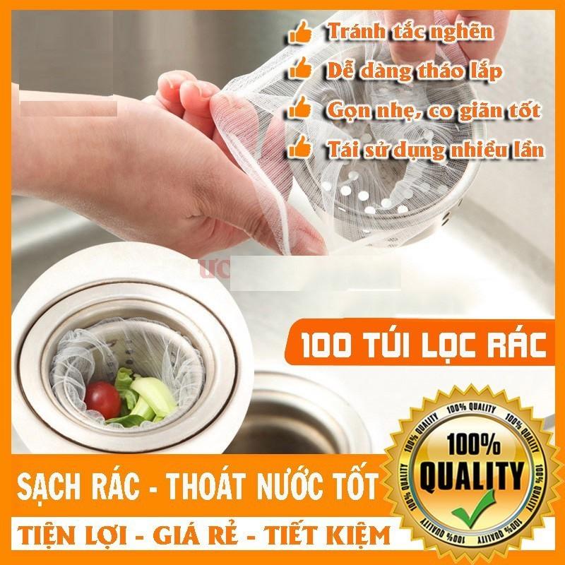 Combo 100 - 500 túi lọc rác bồn rửa chén bát