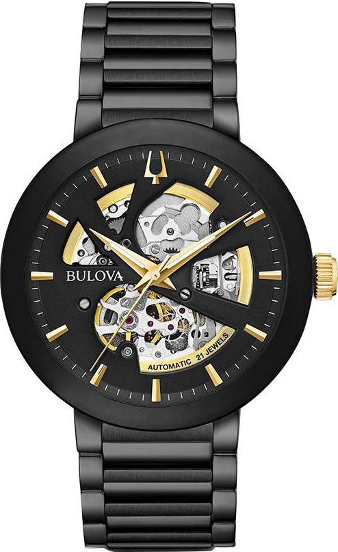 Đồng Hồ Nam Bulova Dây Thép Không Gỉ 98A203 - Mặt Đen