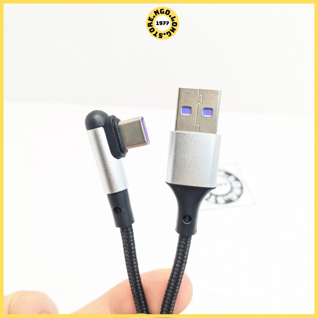 Dây Cáp Sạc Gập Đầu 1m2/ Cáp Sạc Nhanh 3A (Truyền Dữ Liệu) / Micro usb, type c, dành cho iphone, samsung