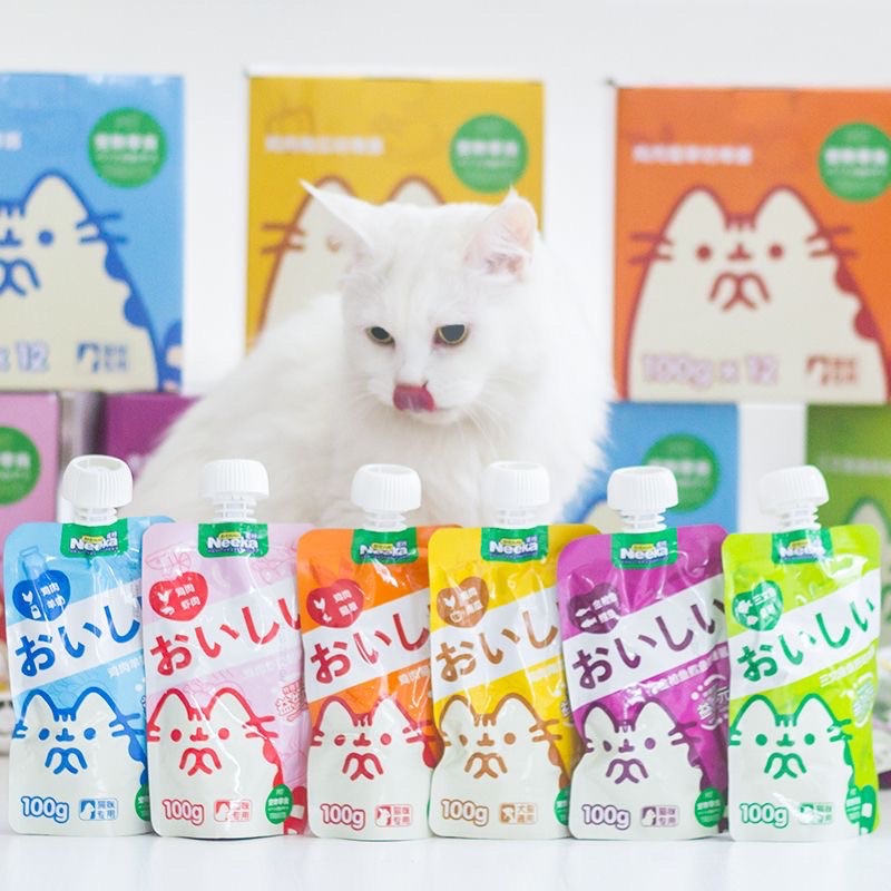 SÚP THƯỞNG NẮP VẶN NEEKA DÀNH CHO MÈO TÚI 100G
