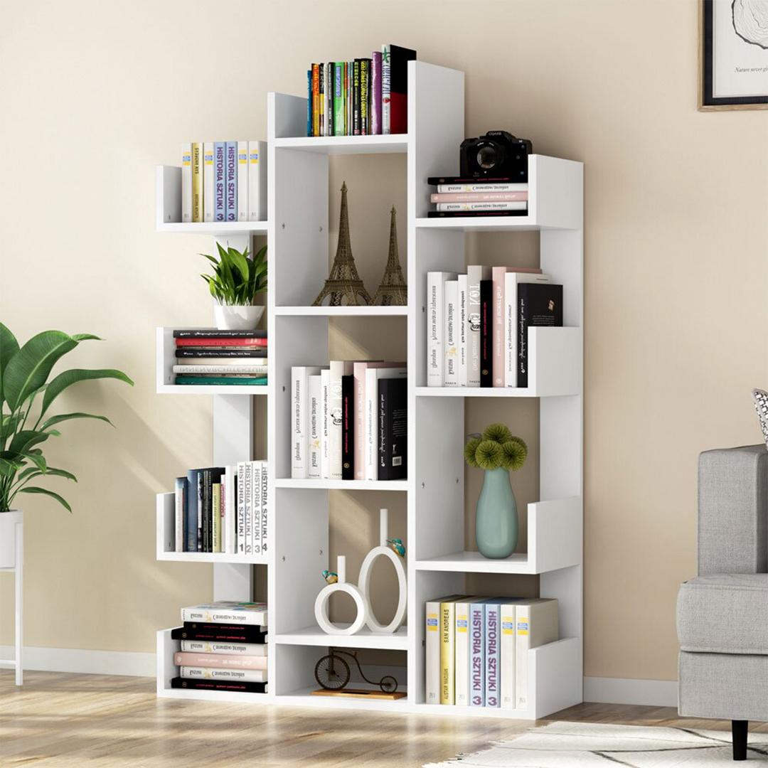 Kệ sách gỗ hiện đại SMLIFE Britney | Gỗ MDF dày 17mm chống ẩm | D100xR30xC150cm