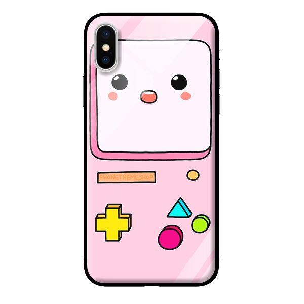 Ốp kính cường lực cho iPhone X Game Hồng - Hàng chính hãng