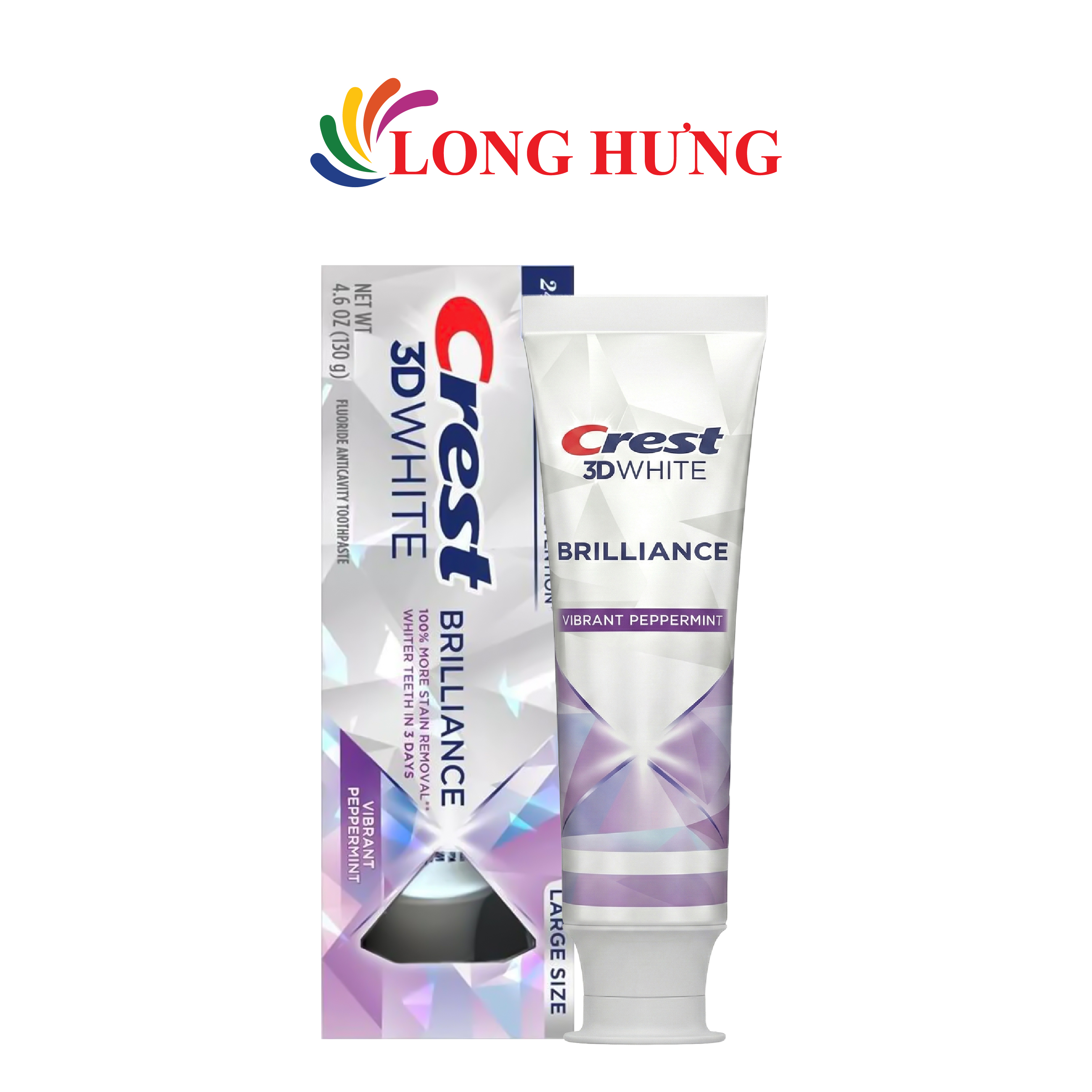 Kem đánh răng Crest 3D White Brilliance (130g) - Hàng chính hãng