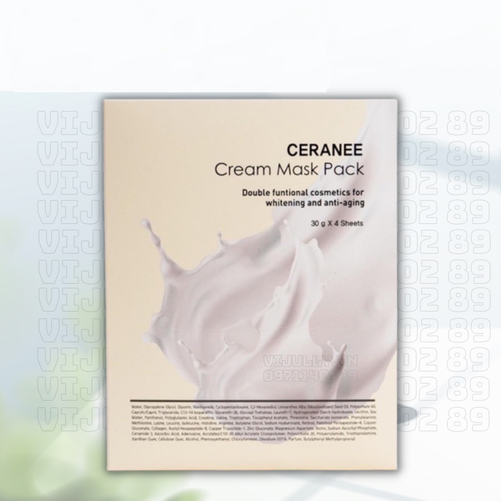 Mặt nạ dưỡng trắng và phục hồi da Niacinamide Ceranee Cream Mask Pack