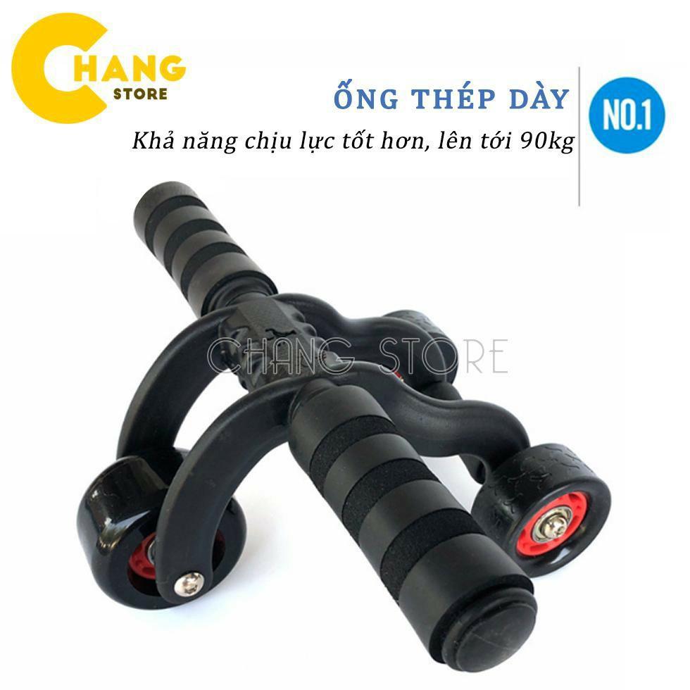 Con Lăn 3 Bánh Tập Cơ Bụng Gọn Nhẹ, Dễ Sử Dụng + Tặng Kèm Thảm