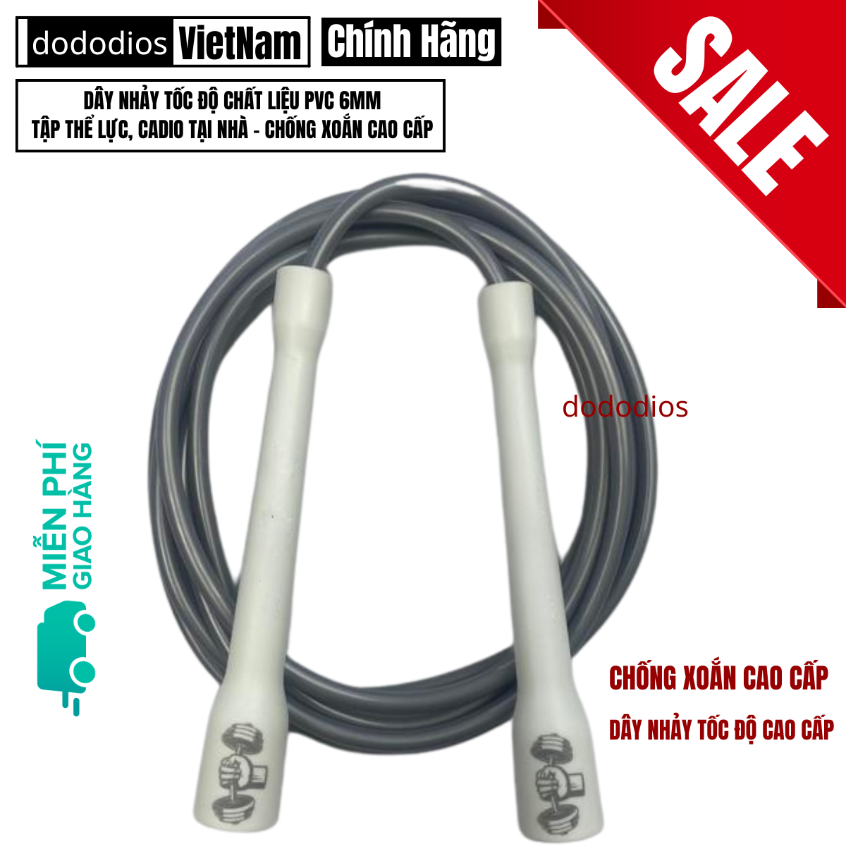 [KSport][Bảo hành 3 tháng] Dây Nhảy Tốc Độ King Sport 6mm - PVC Rope - Dây Nhảy Thể Dục - Dụng Cụ Tập Luyện[Tập Gym