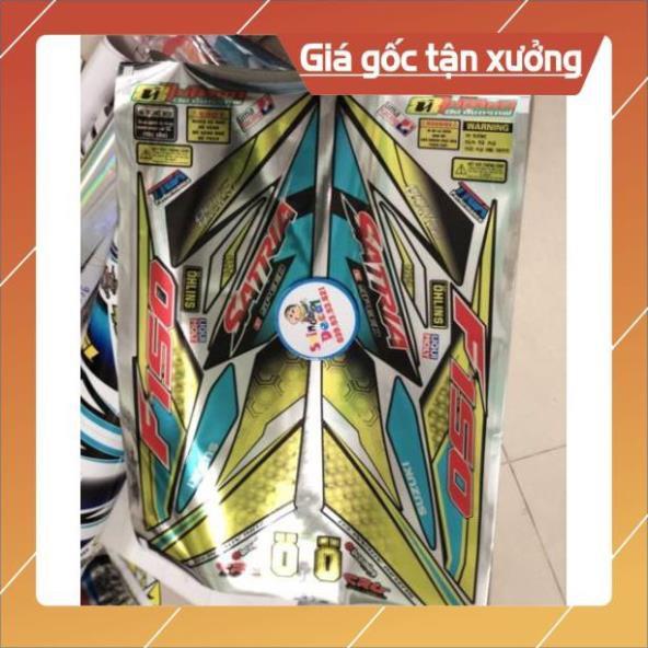 Tem rời Satria fi vàng xanh Crom cao cấp