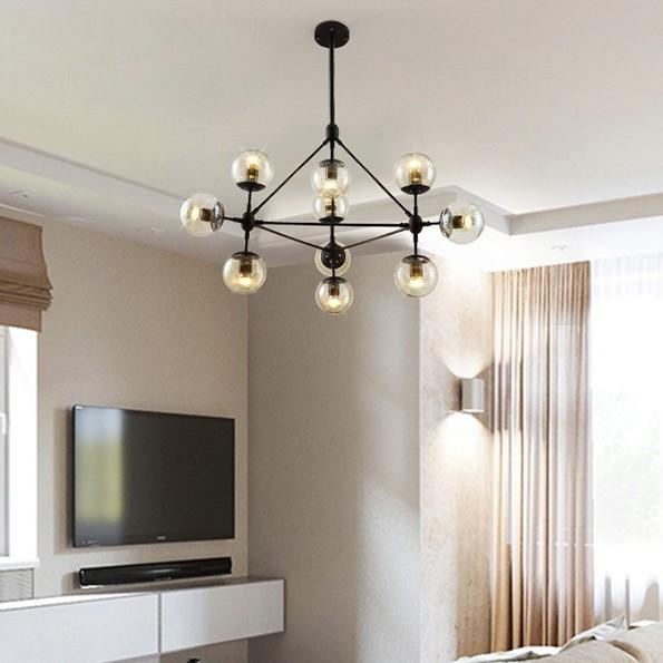 Đèn chùm phòng khách ORIC 10 bóng cao cấp hàng chuẩn xịn sơn 3 lớp tĩnh điện không gỉ