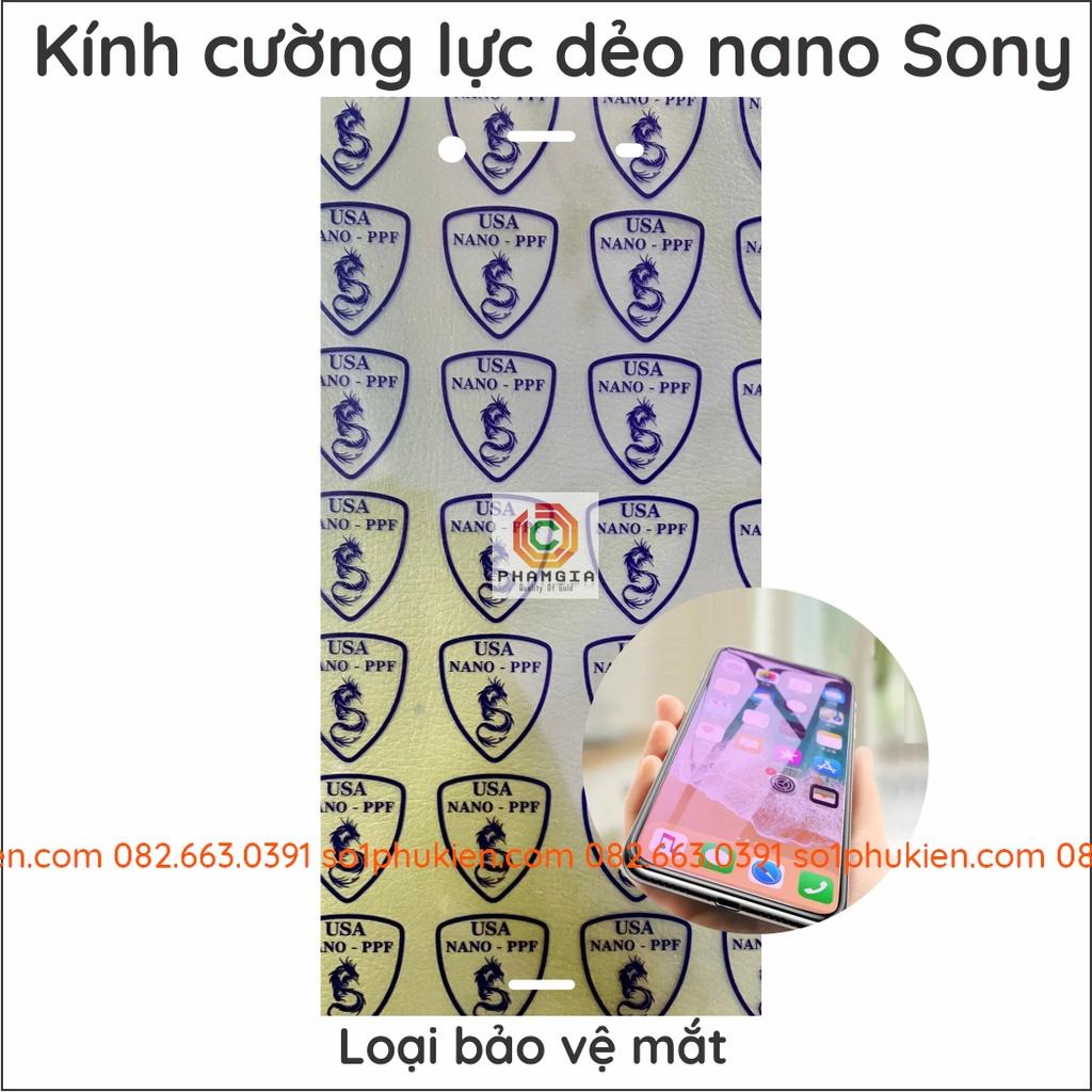 Dán cường lực màn hình, mặt lưng cho Sony XZ1 XZ2 nano dẻo cường lực 9H+