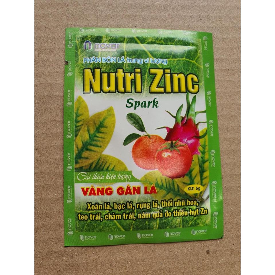 COMBO 5 GÓI PHÂN BÓN TRUNG VI LƯỢNG NUTRI ZINC GÓI 5G GIÚP GIẢM NHỎ TRÁI
