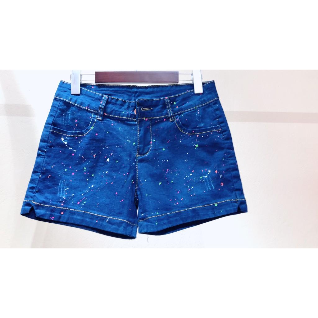 Quần short bò gân trơn unisex