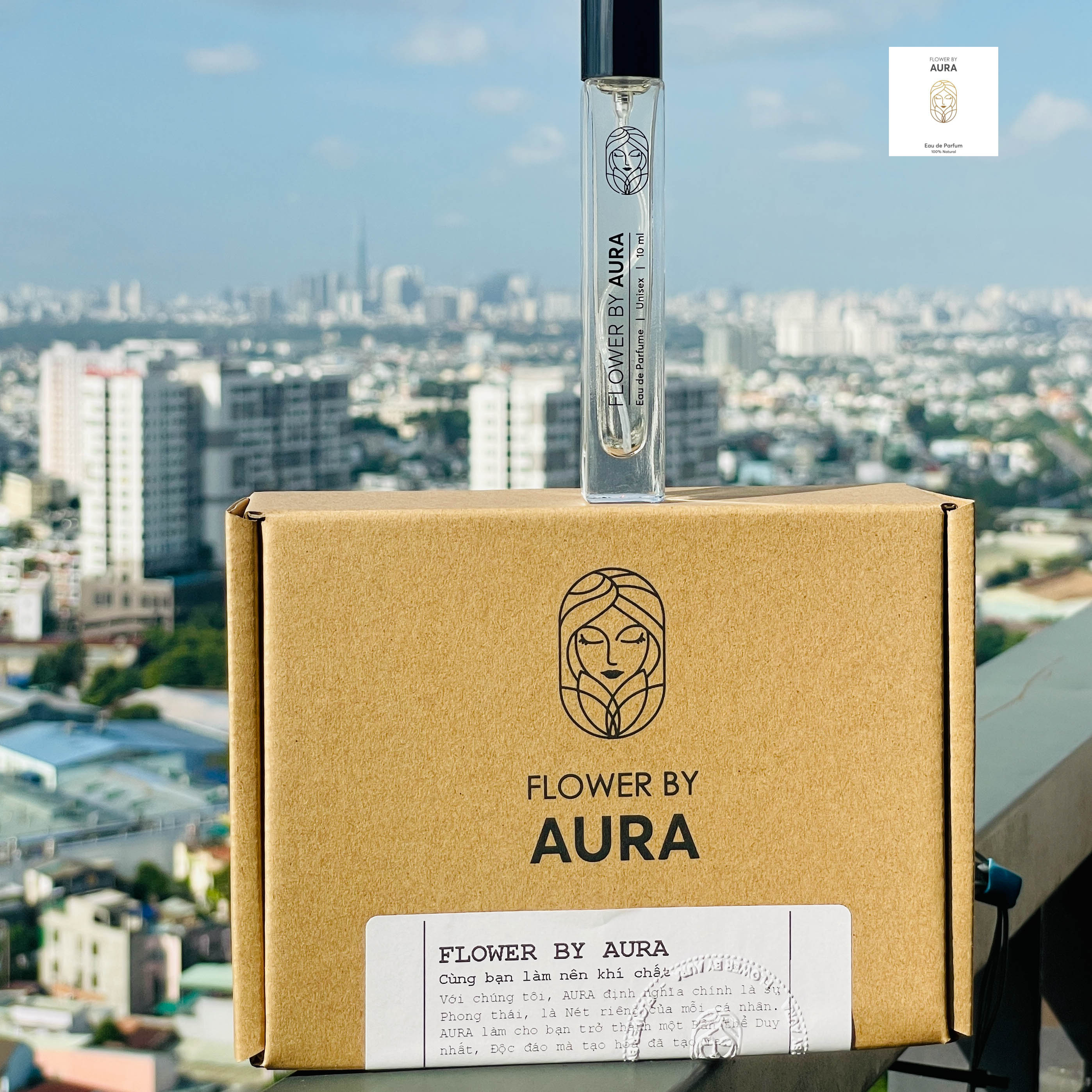 Nước hoa thiên nhiên Flower By Aura_Combo 2 chai Unisex 10ml