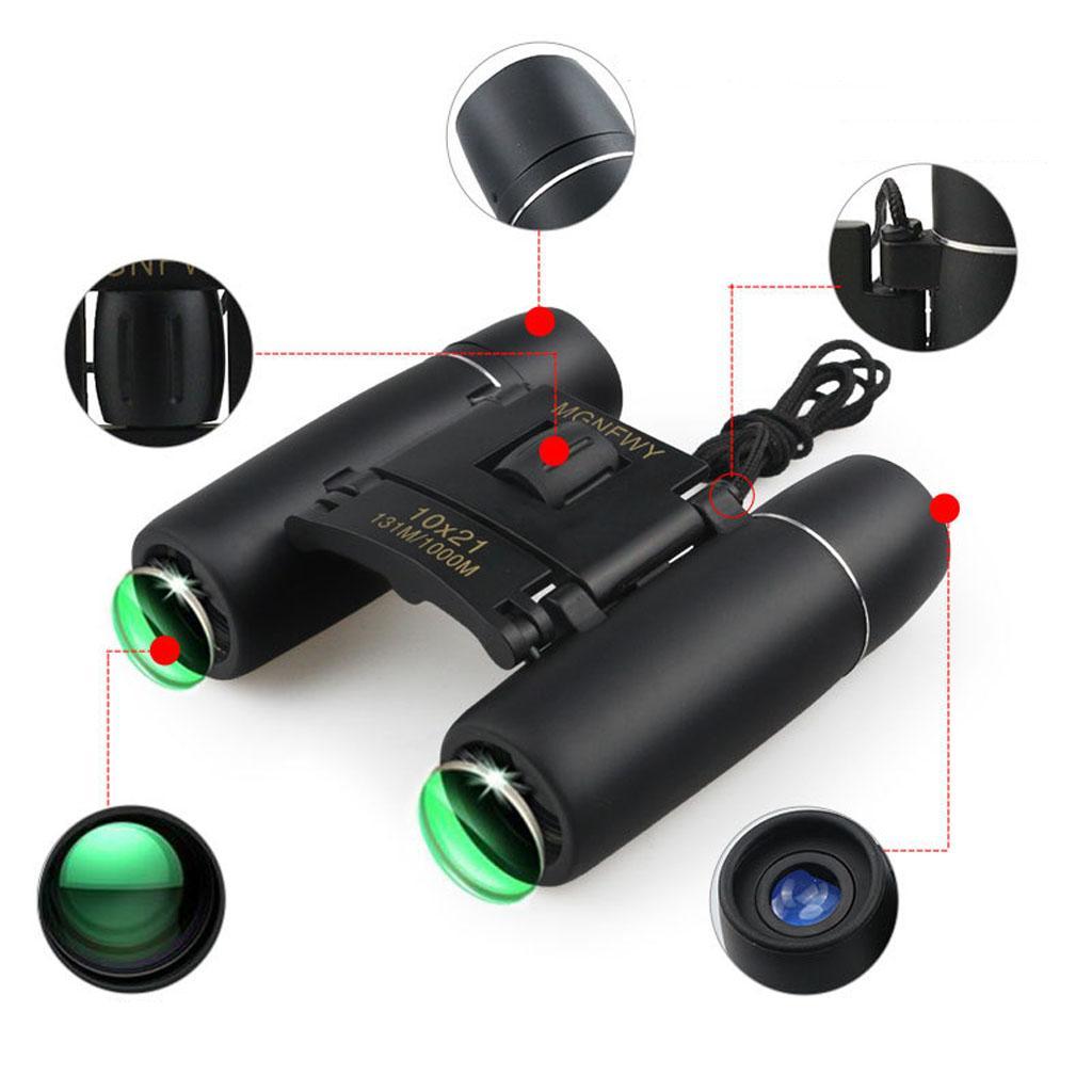 Portable 10x21 Optical Eyeglasses Telescope Fishing Binoculars