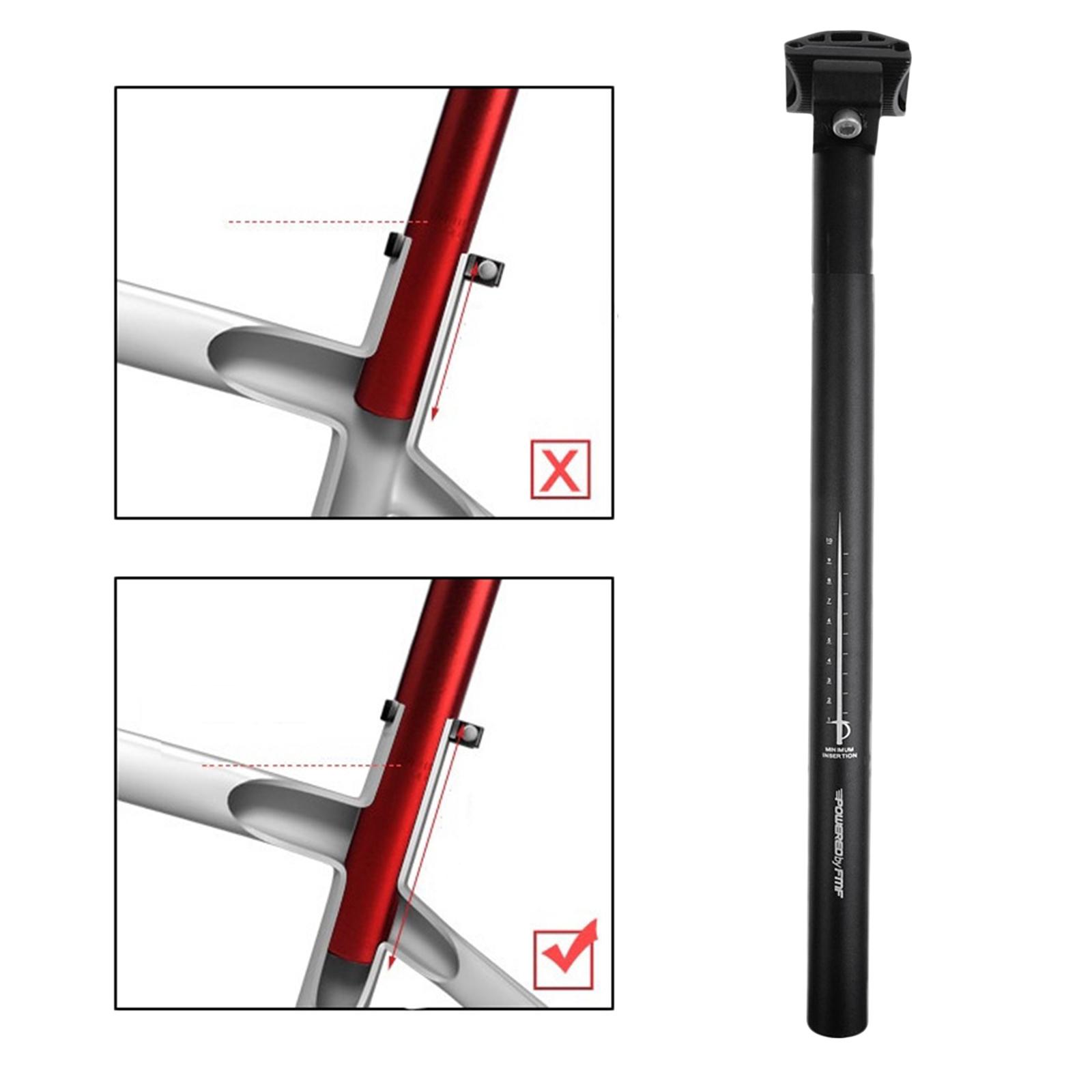 350mm Solid Bike Seatpost Angle Adjustable Mountain Road Bicycle 25.4/27.2/28.2/30.4/30.9/31.6mm Seat Post Universal Saddle Support Post Thicken Pipe