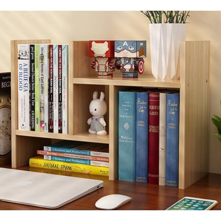 Kệ sách để bàn trang trí, kệ gỗ mini decor để bàn đa năng phong cách vintage - ND005