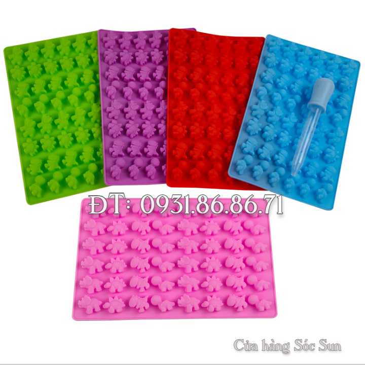 Khuôn silicon 48 con khủng long – Mã số 1431