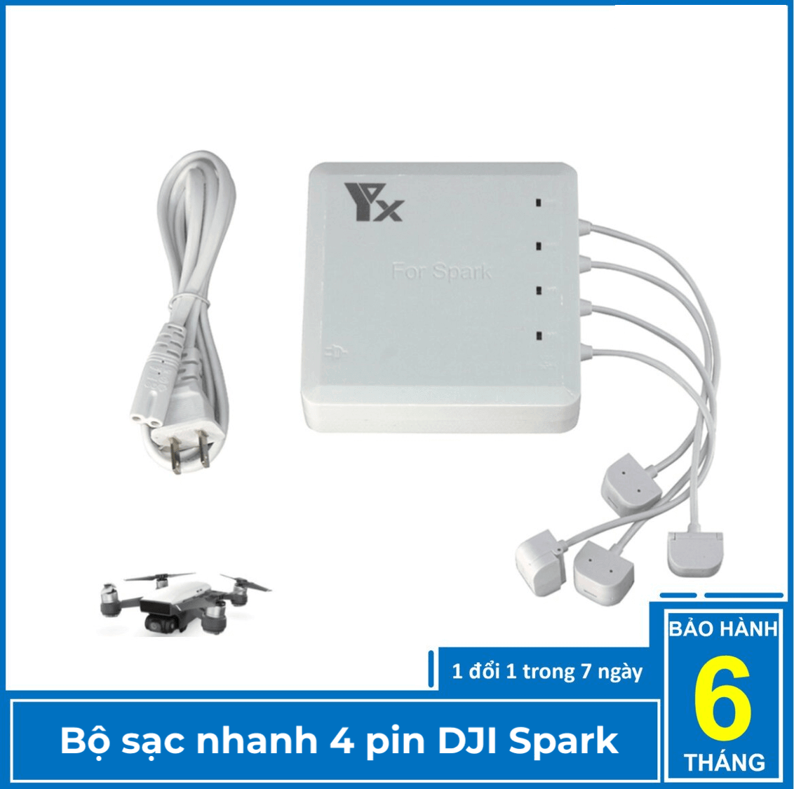 Bộ sạc nhanh 4 pin DJI Spark - Yxtech - Hàng chính hãng