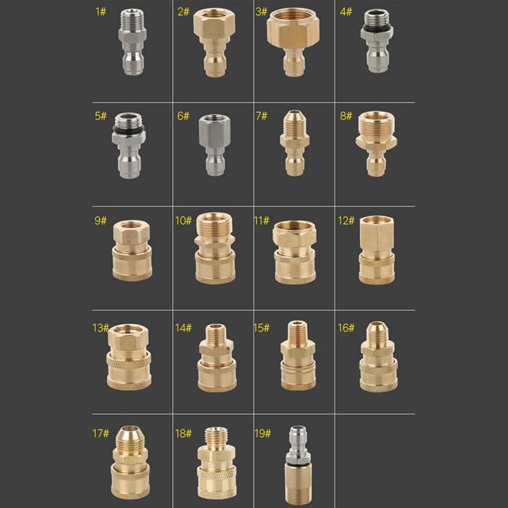 2x Pressure Washer Quick Connect Adapter Connector Coupling Heavy Duty C+D