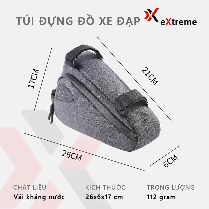 Túi treo xe đạp tam giác kháng nước eXtreme TX101 túi xe đạp đựng điện thoại, ví tiền, chai nước