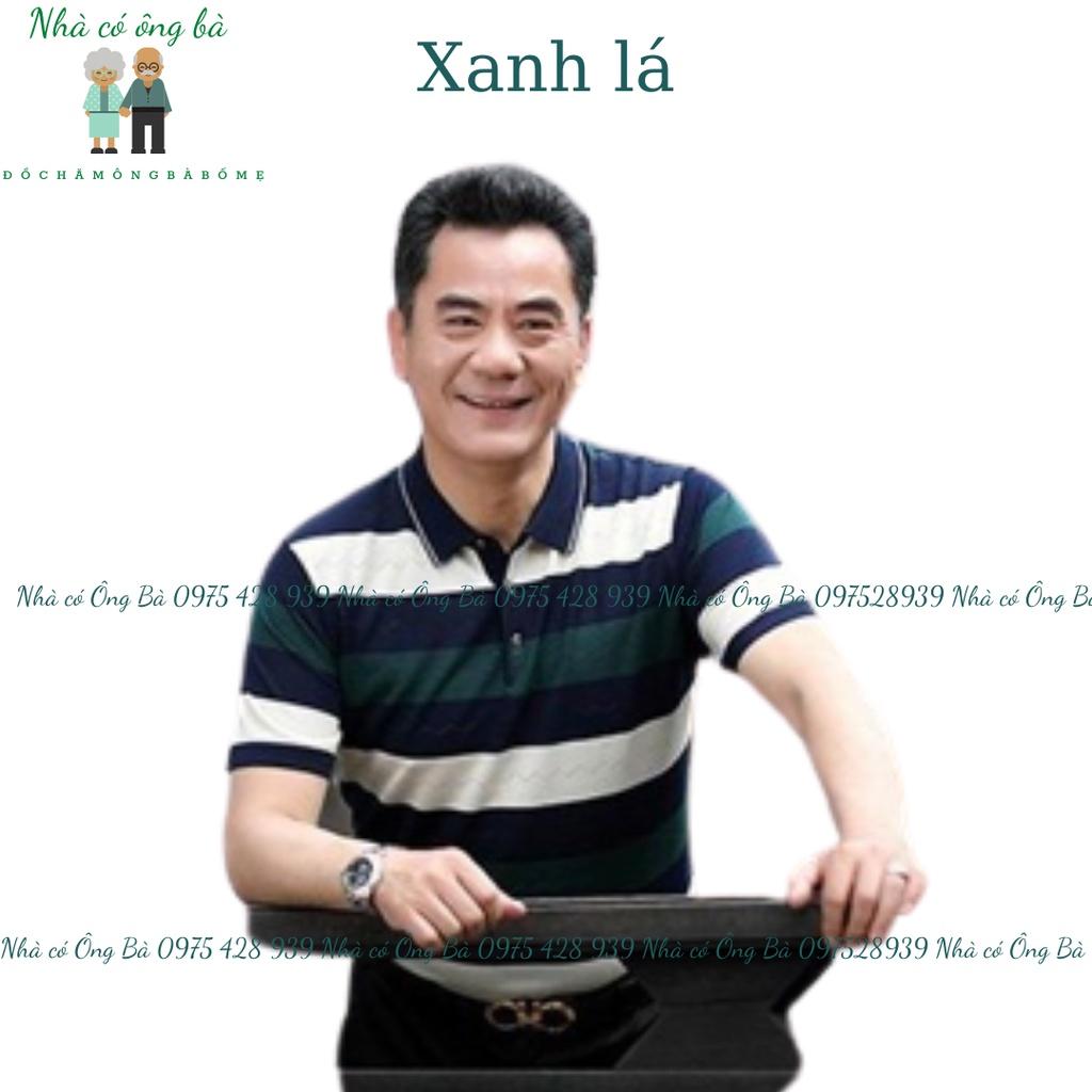 (THUN LOẠI 1) Áo thun kẻ caro có cổ cộc tay cho bố mùa hè, áo trung niên nam từ 40- 70 tuổi trẻ trung năng động