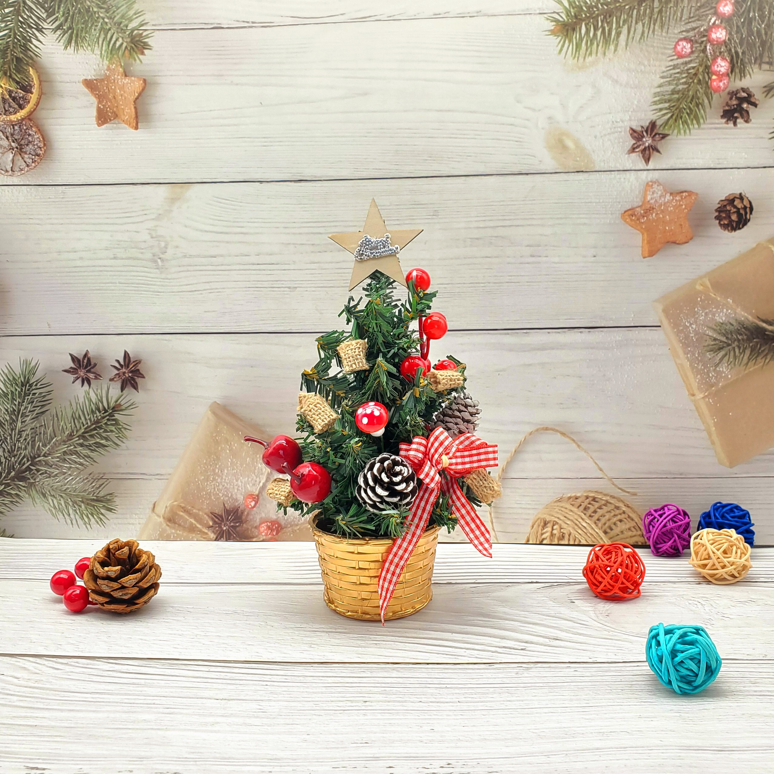 Cây Thông Nhí TNM08 Cây 20cm Trang Trí Giáng Sinh Cây Thông Noel