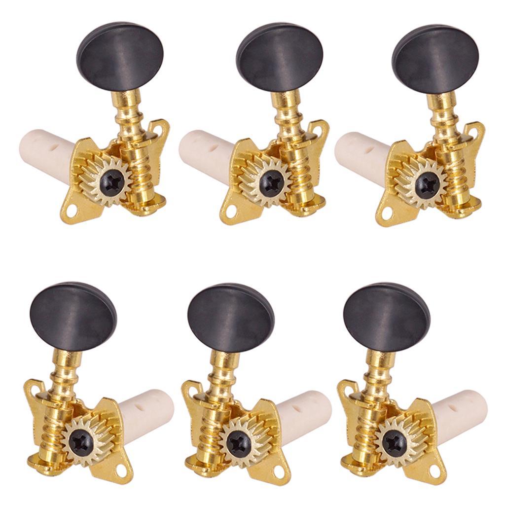 3R3L Machine Heads String Tuning Pegs Tuner Oval Button for Classical Guitar Parts