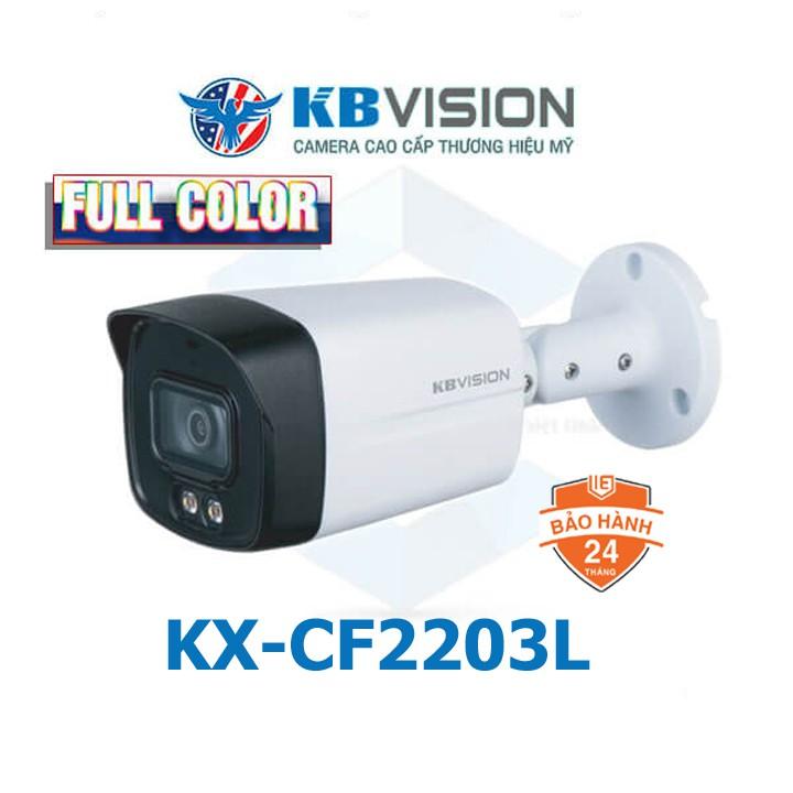 Camera HD Analog 4in1 2MP Full Color KBVISION KX-CF2203L đập tan bóng tối Hàng Chính Hãng