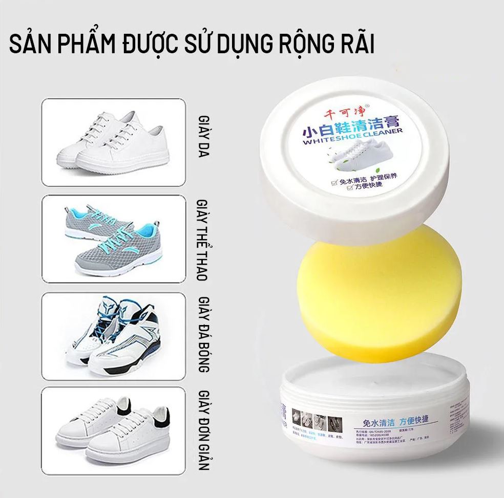 Sáp lau giày siêu sạch 260g tặng kèm mút lau GD687-SapDGiay