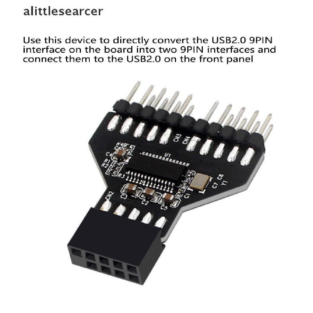 9-Pin USB HUB Header USB 2.0 9 pin Connector Adapter for RGB Splitter .