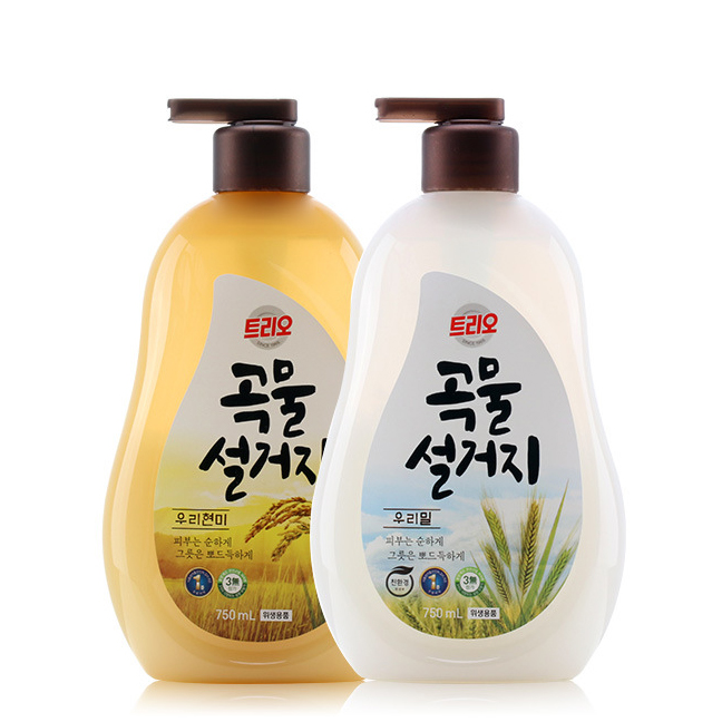 Nước rửa bát, chén ngũ cốc Terrio Aekyung Hàn Quốc tinh lúa mạch và cám gạo Hàn Quốc 750ml