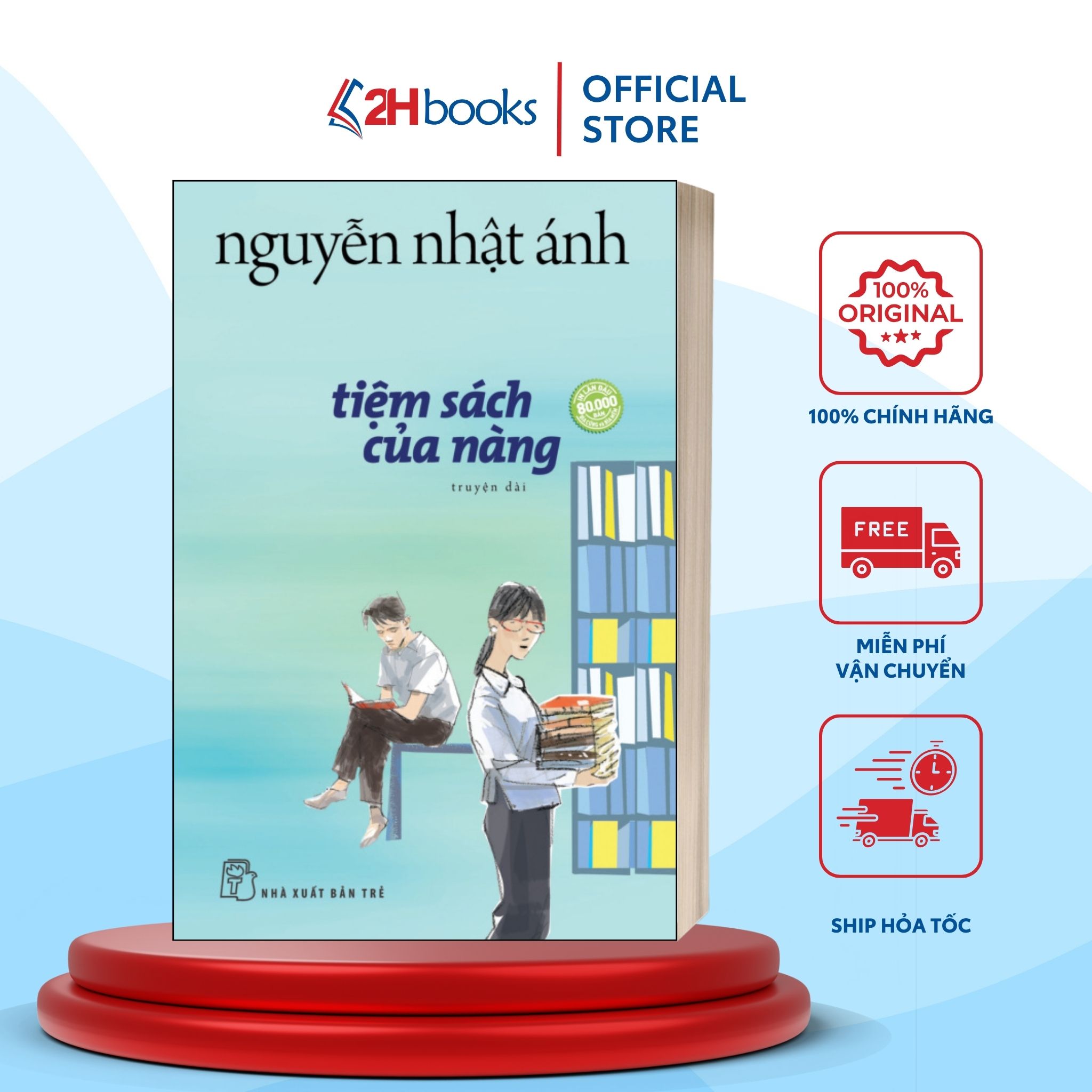 Sách Tiệm sách của nàng Bìa mềm, Nguyễn Nhật Ánh, Tặng kèm Bookmark, Photostrip, Sổ tay, 2H Books