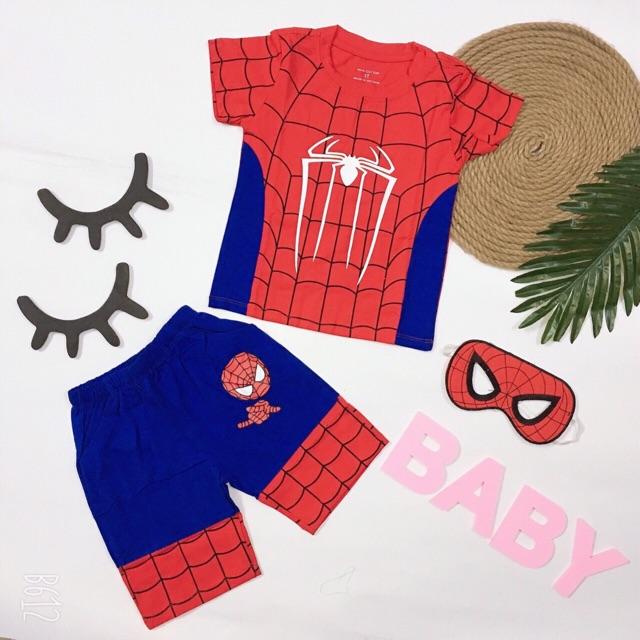 Bộ đồ spider man nhện kèm mặt nạ Bo061