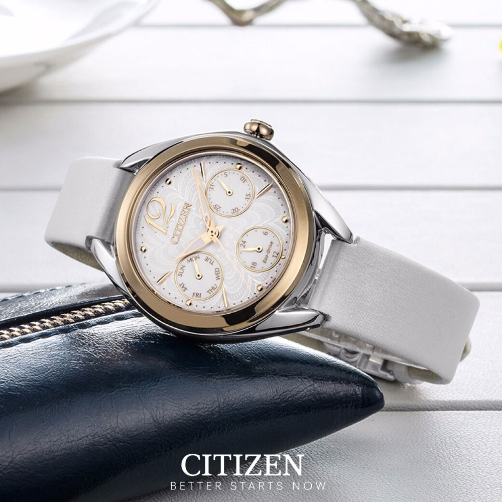 Đồng Hồ Nữ Citizen Dây Da FD2024-02A - Mặt Trắng (Sapphire)