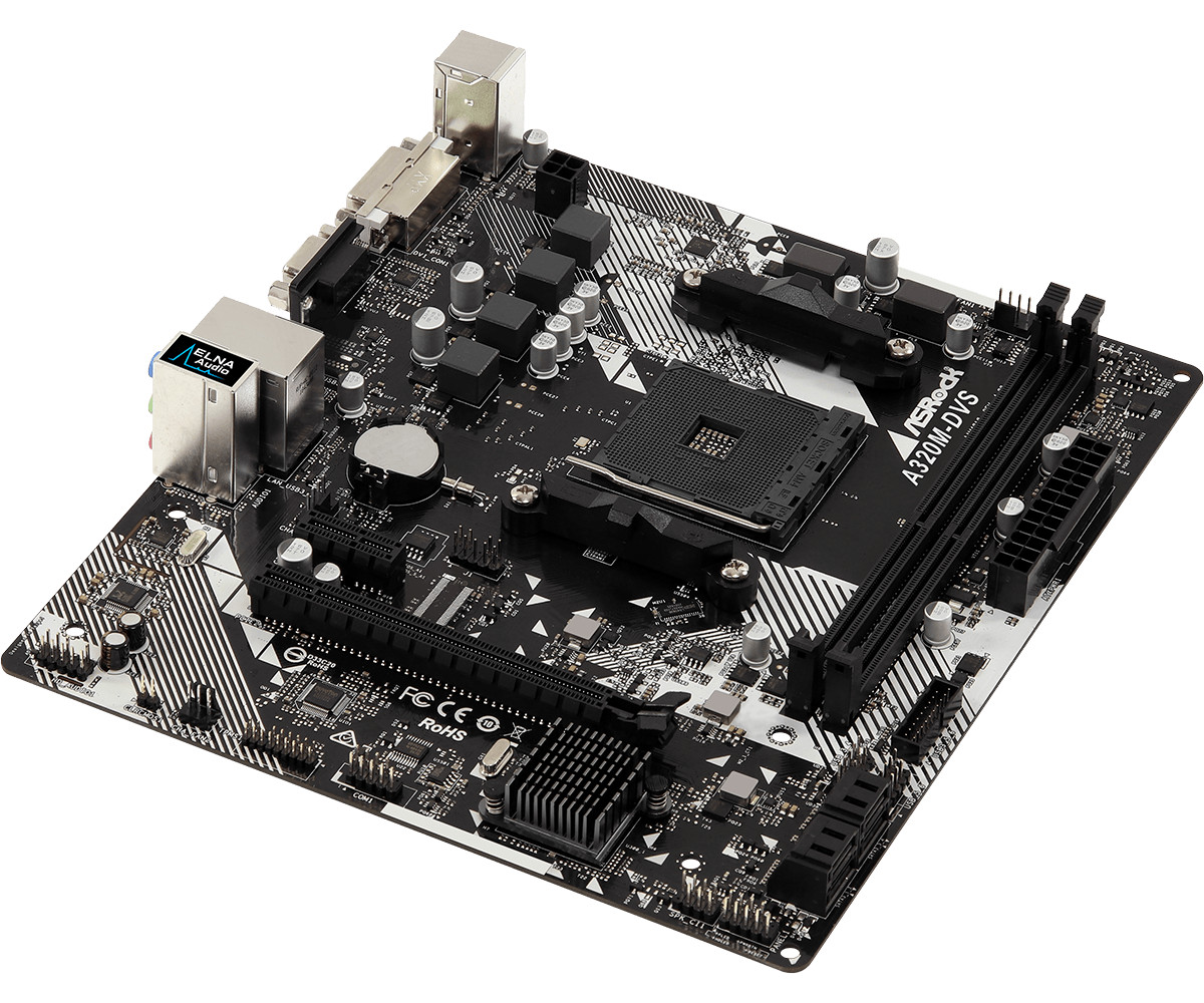 Bo mạch chủ Mainboard Asrock A320M DVS (R 4.0) - Hàng Chính Hãng