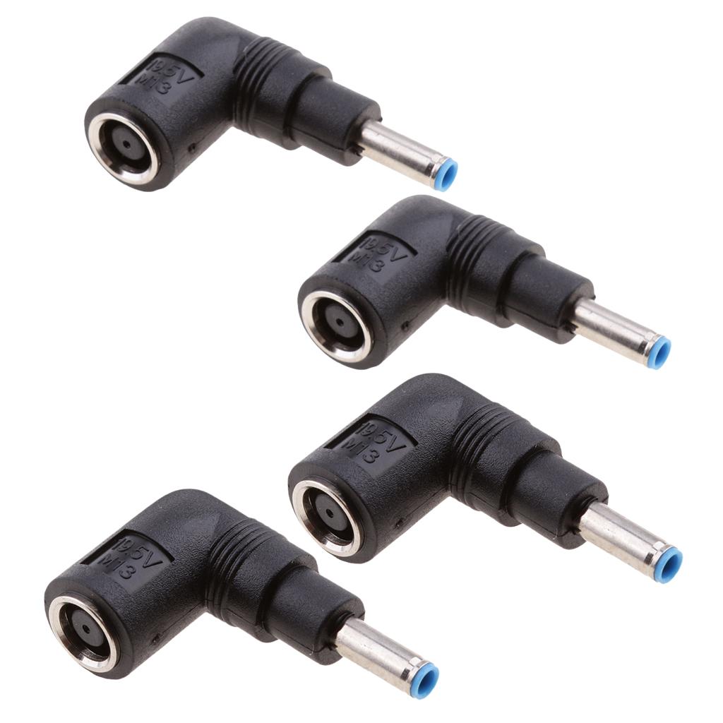 4Pieces DC 7.4 *5.0mm DC Jack To 4.5*3.0mm Plug 90 Right Angled Adapter