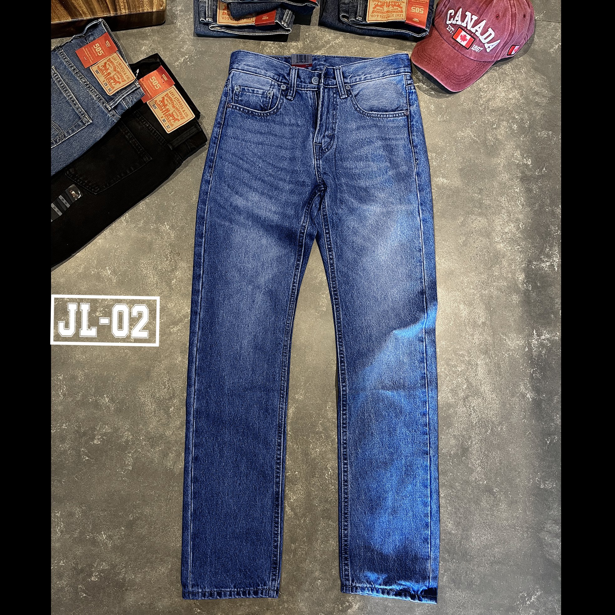 Quần Jeans Nam Chất Vải Cotton 100% Không Xù, Co Giãn Nhẹ, Form Suông Mặc Thoải Mái - JL-02