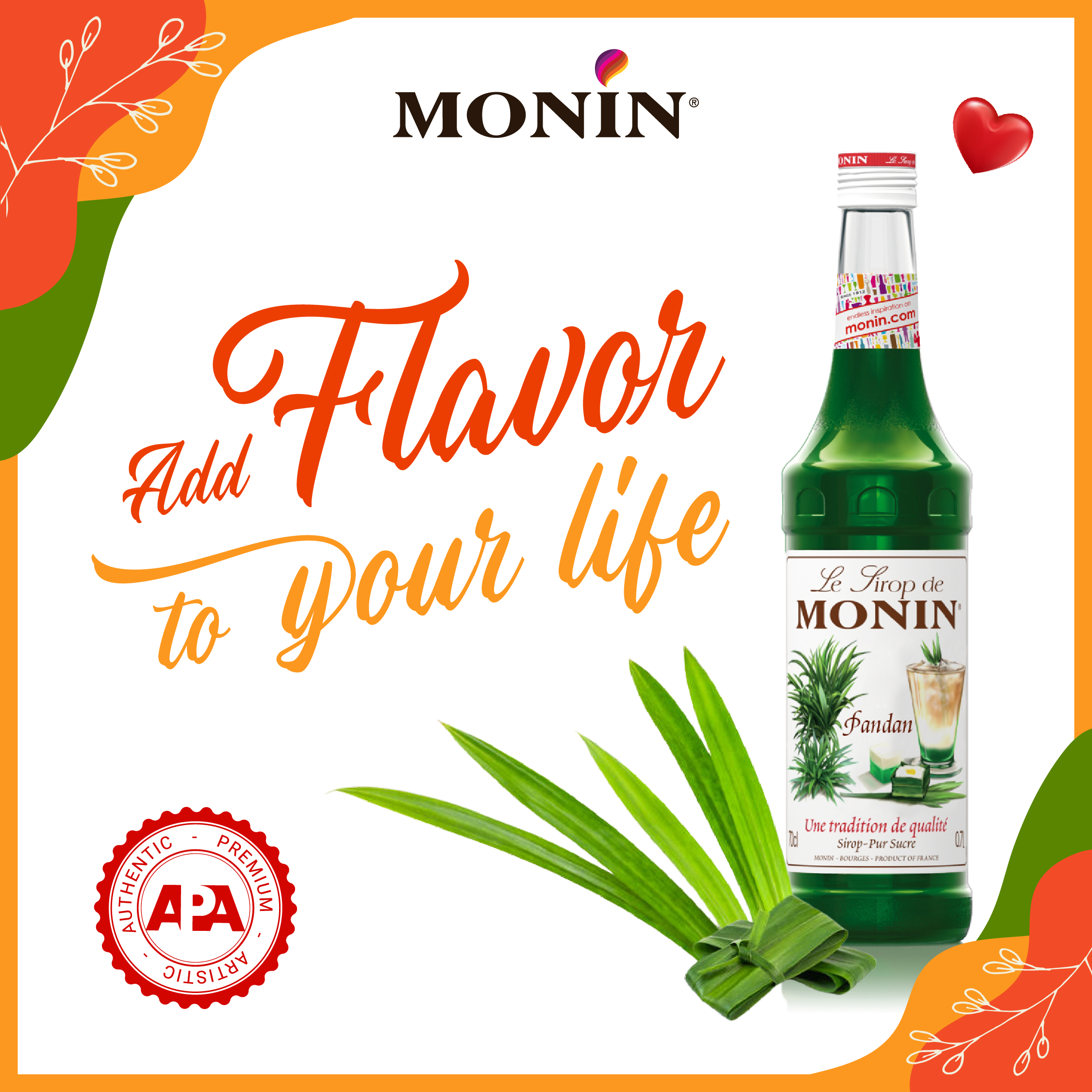 Siro Lá Dứa MONIN - 700ML