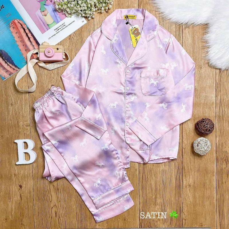 Bộ pijama satin đùi, tnqd, tdqd freesize 40 - 58kg