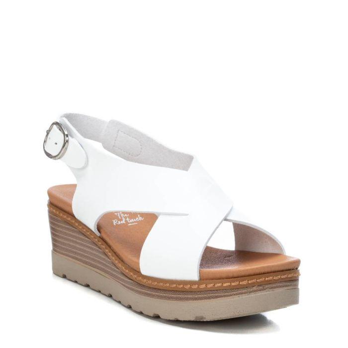 Giày Sandal Nữ Đế Xuồng XTI White Pu Ladies Sandal