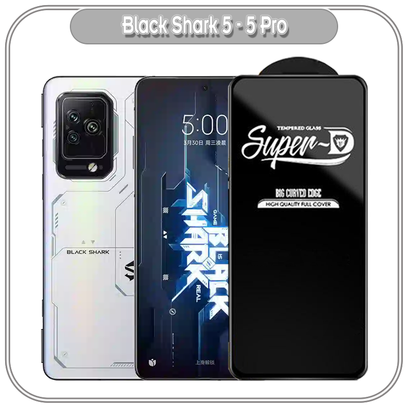 Kính cường lực Super D cho Black Shark 5 - 5 Pro, Full viền Đen