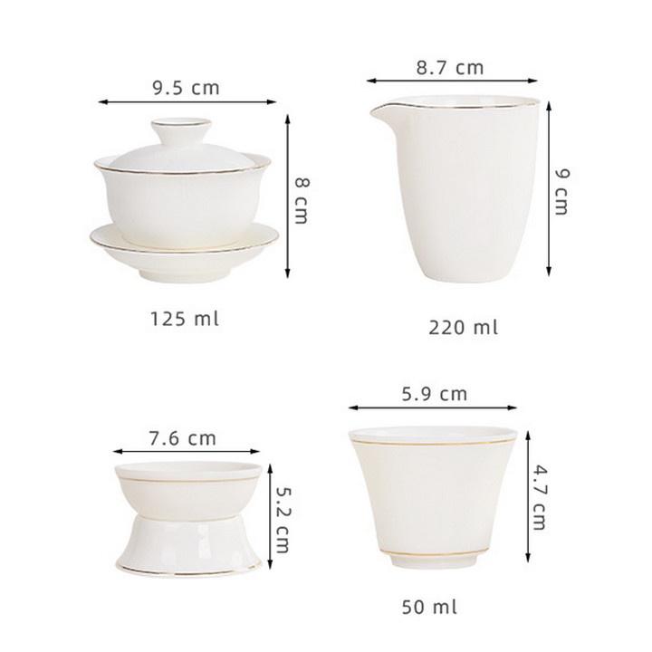 Bộ Thưởng Trà Đạo Gốm Sứ Yabline Kettle Cao Cấp kèm hộp đựng chống sóc