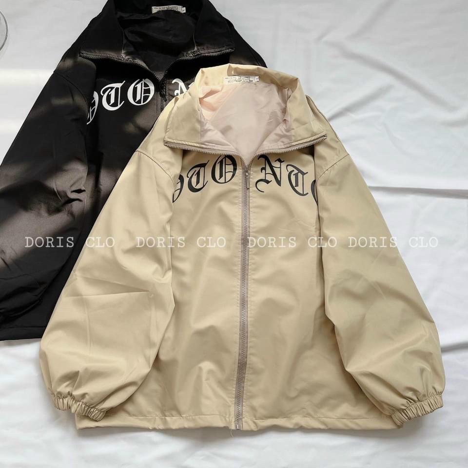 Áo Khoác Dù Ulzzang Unisex Vải Dù Mero 2 Lớp Phối Zip Kéo Cổ bẻ Phong Cách Cá tính Hot Trend Mới