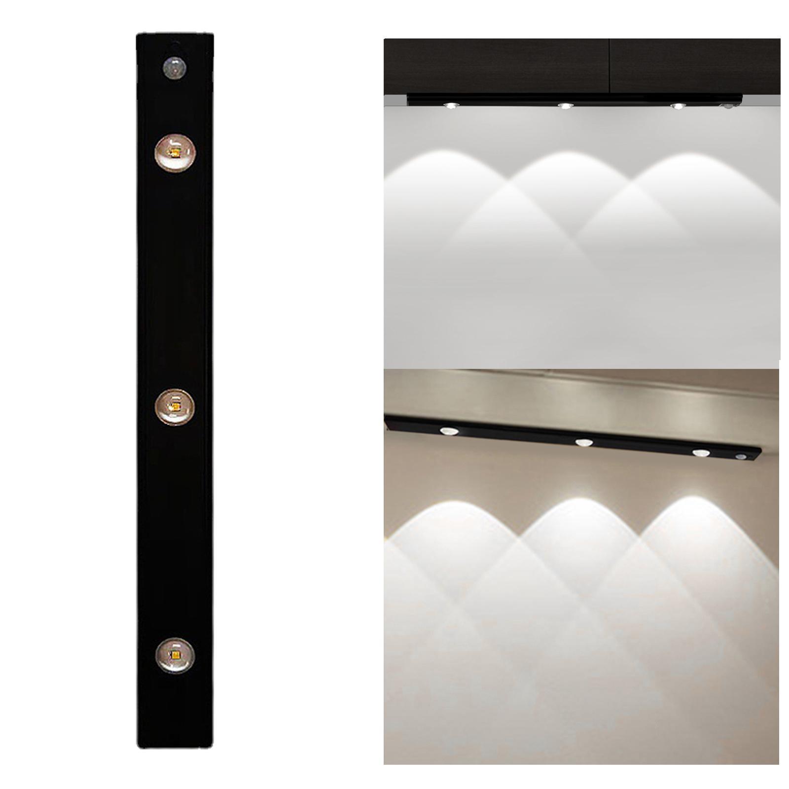 2x Motion Sensor Cabinet Light Magnetic Night Lamp USB Bathroom Cupboard Closet