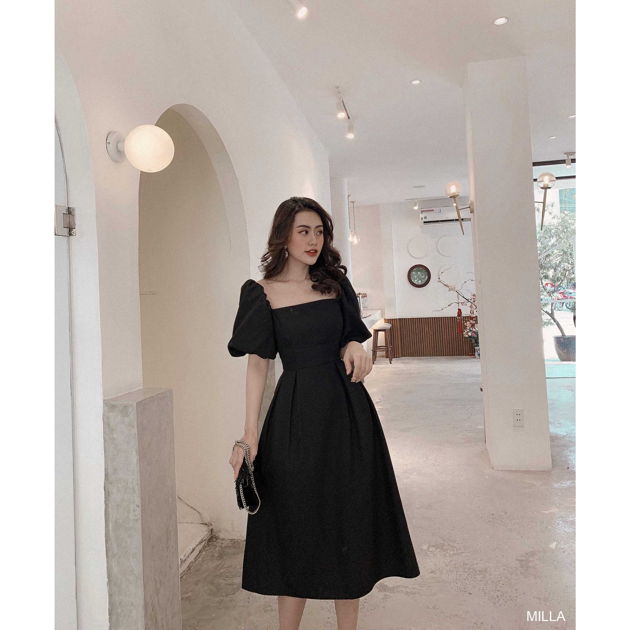 Đầm maxi tay phồng thiết kế napubee - váy xòe dự tiệc MILLA DRESS