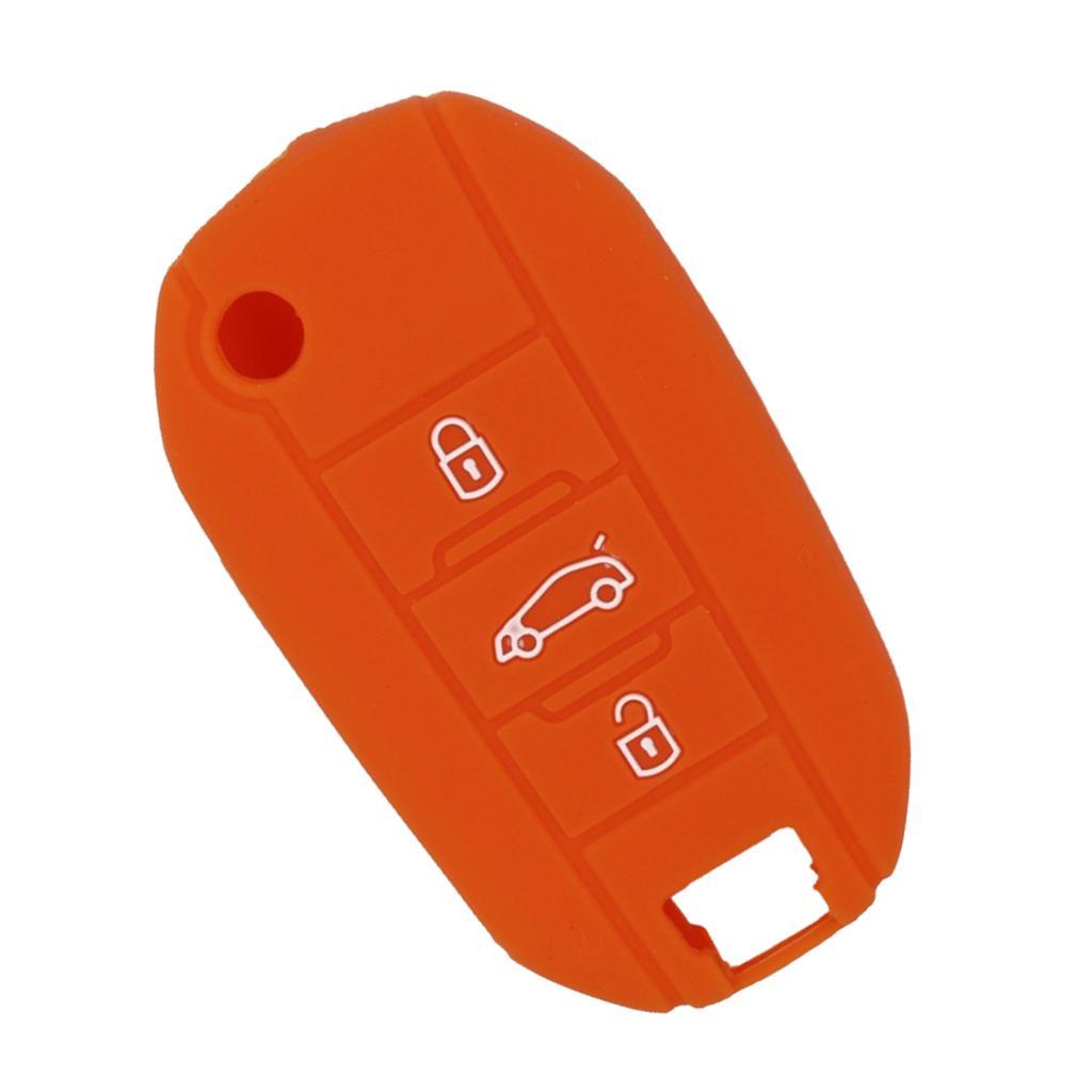 Silicone  for  Folding Remote Key Fob Case Shell Orange
