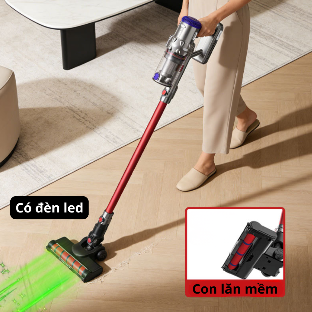 Máy hút bụi cầm tay Lumabella LB-63017 LOẠI SẠC PIN nhiều đầu hút, lõi lọc hepa lọc bụi mịn, dễ dàng vệ sinh - DELIYA HÀNG CHÍNH HÃNG