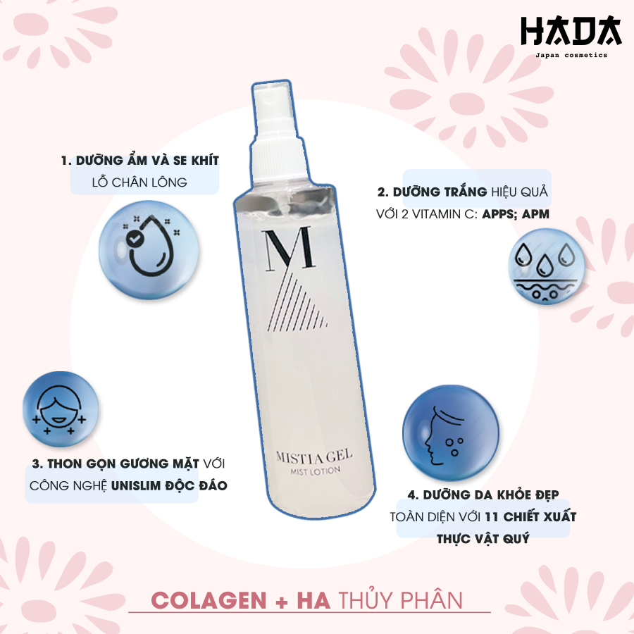 Lotion dạng xịt Mistia Gel Lotion Nhật Bản