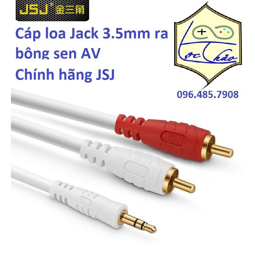  Cáp loa 1 đầu 3.5mm ra 2 đầu hoa sen dài 1.8M JSJ